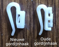 Gordijnhaak vervangen